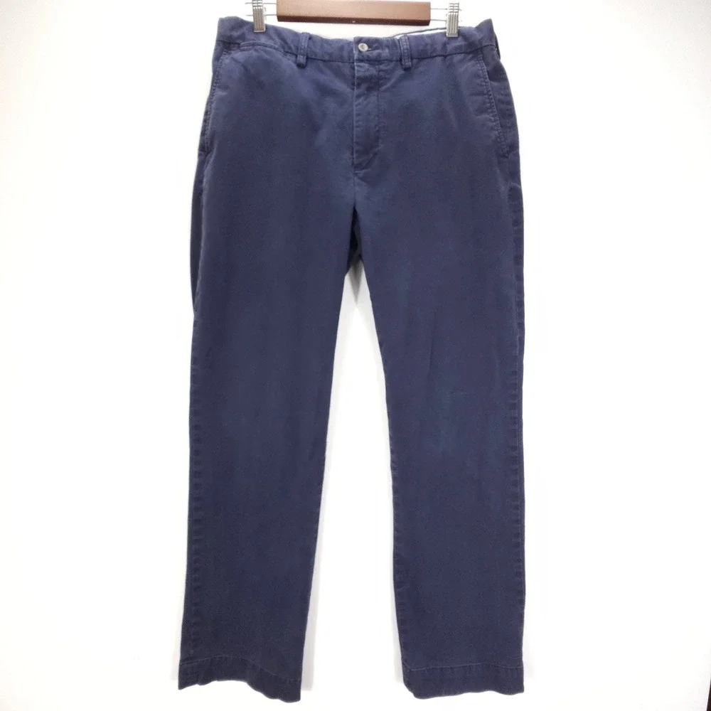 Vintage Polo Ralph Lauren Mens 34x32 Blue Chino Pants Straight Leg Streetwear‎